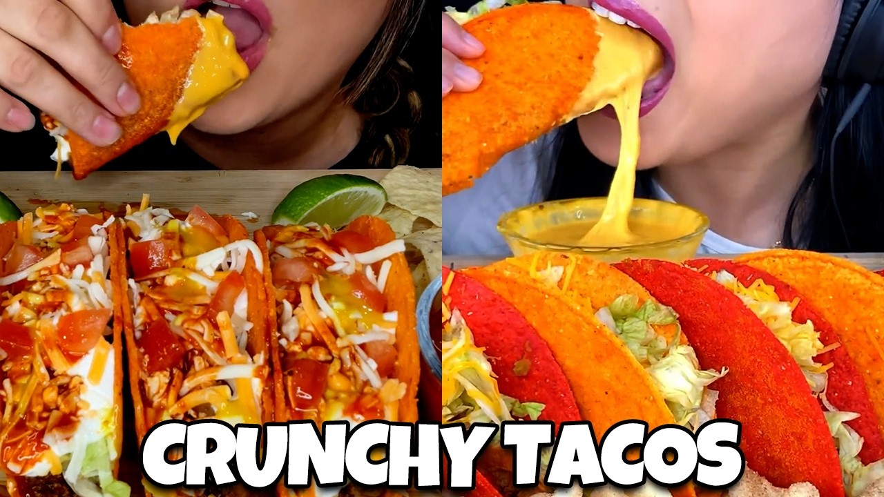 ASMR Best CHEESY and SAUCY *TACOS* Mukbang Compilation