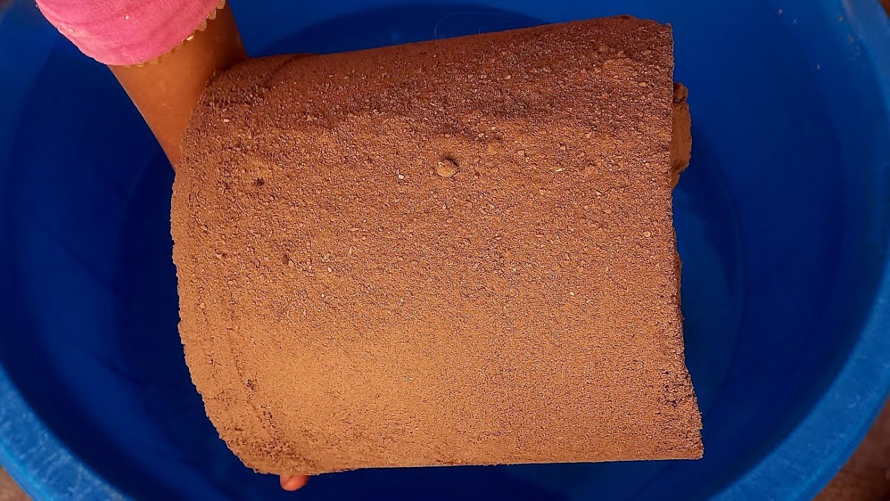 New || Huge massive buckets of Pure Reddirt crumbling in Water ,chunks dipping in Water and mixing