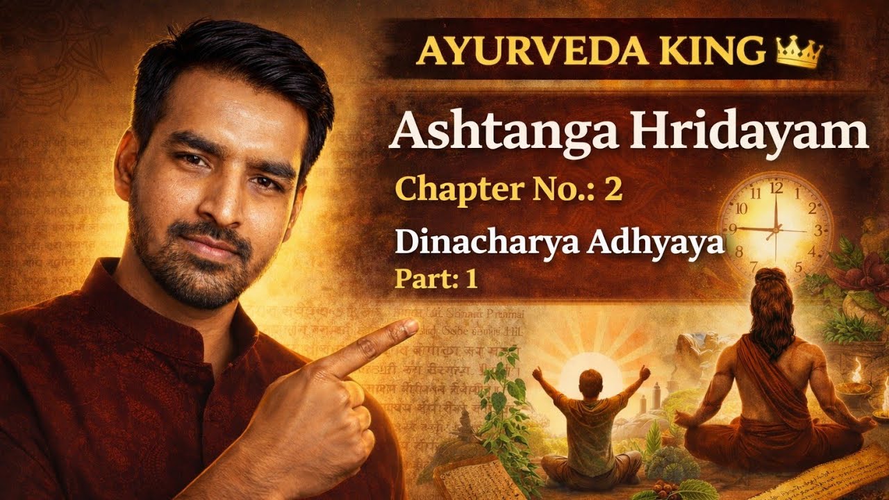 Ashtang Hridaya Ch 2 part 1 | Dinacharya | Dinacharya Adhyaya BAMS 1st Year  Complete Explanation