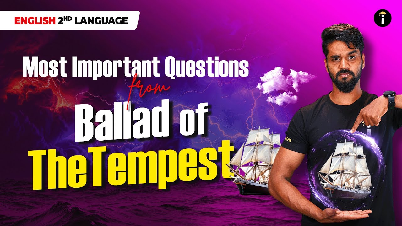 SSLC English | Ballad of the Tempest Important Questions 2025 🔥