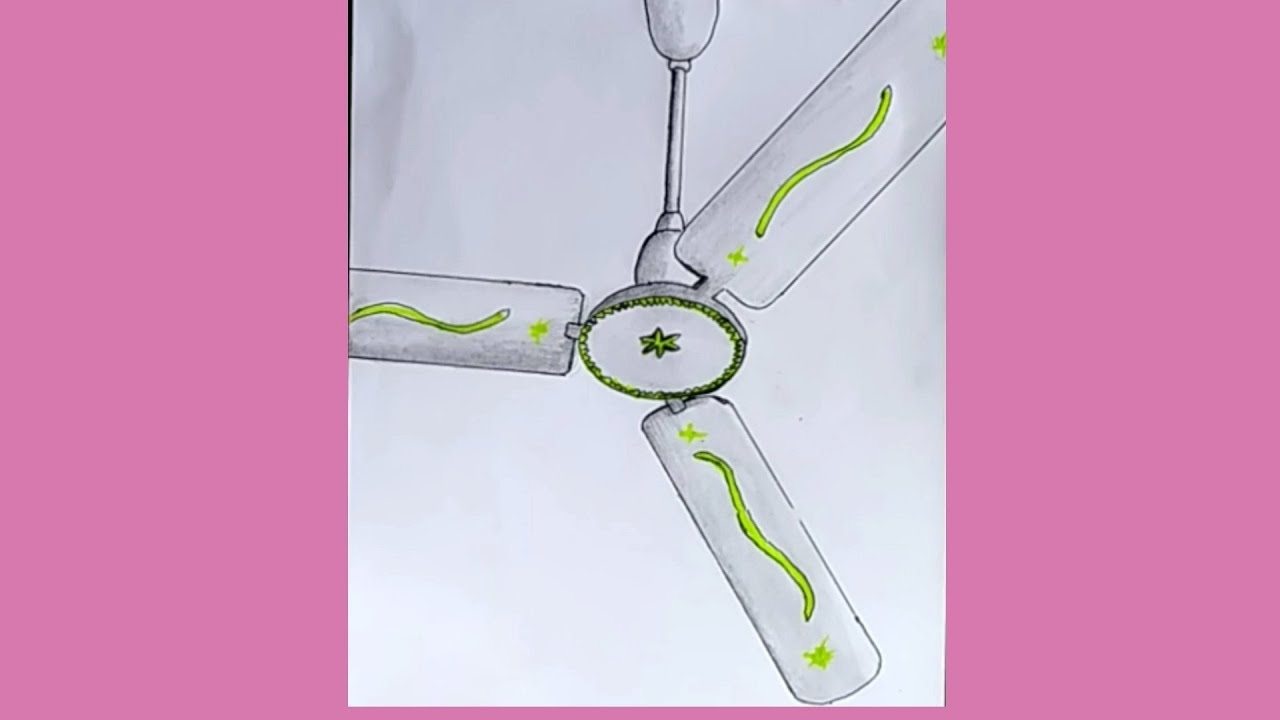 How to draw Ceiling fan| Drawing tutorial | Ceiling fan drawing step by step |#easy #forbeginners