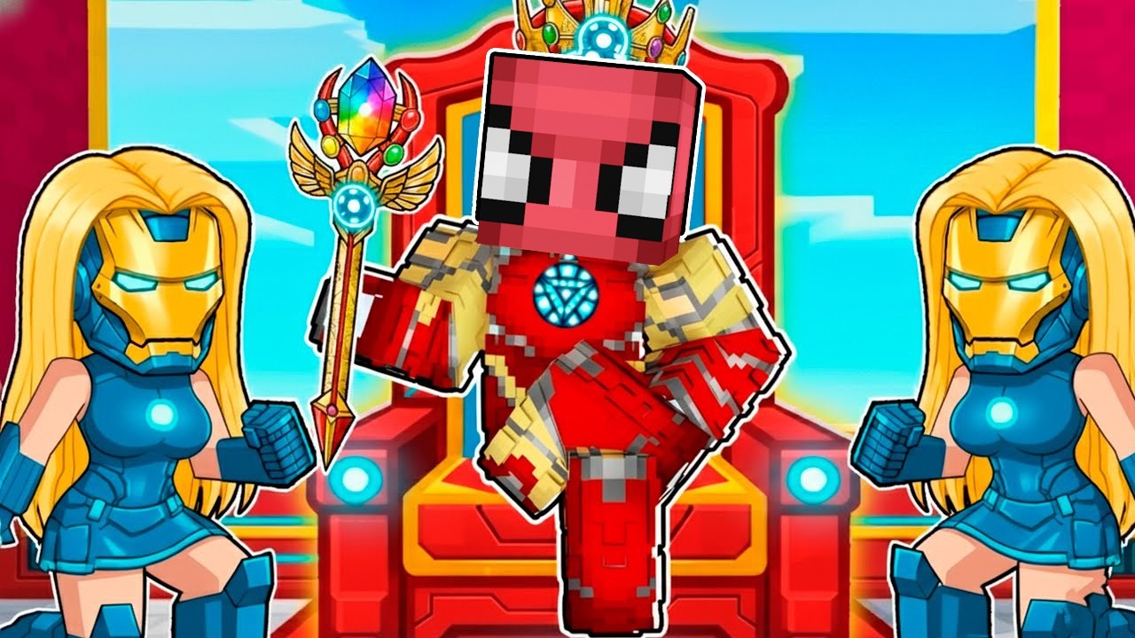 KIZ👩‍🦰 DEMİR ADAMLARIN KRALI 👑🤖(IRON MAN)😱 - Minecraft