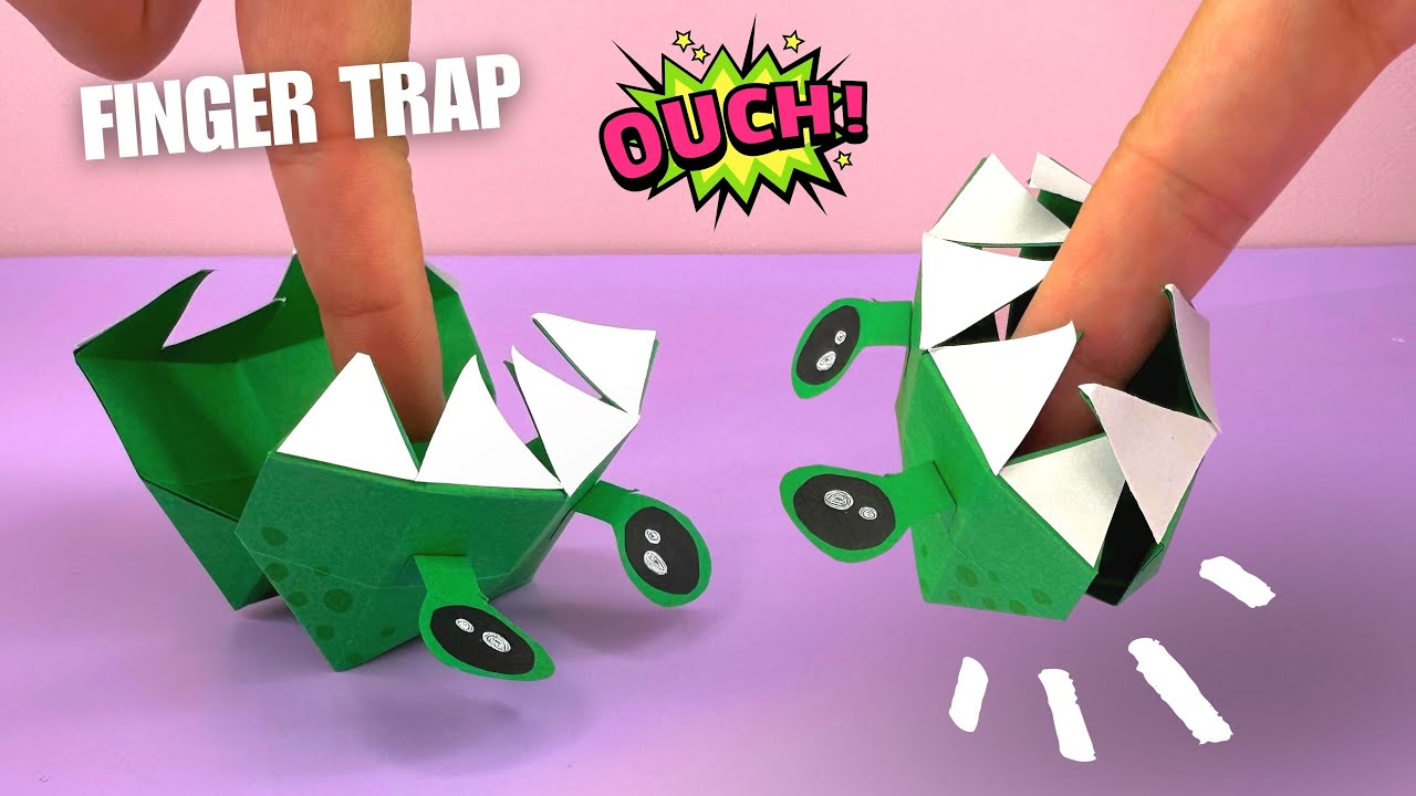 DIY origami finger trap Easy Tutorial, How to make paper finger trap