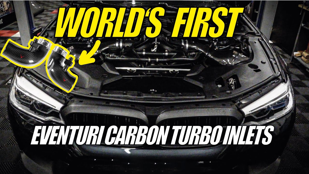 BRAND NEW EVENTURI CARBON Turbo Inlets passend für BMW M5 F90 / Competition / M8 Competition S63TU4