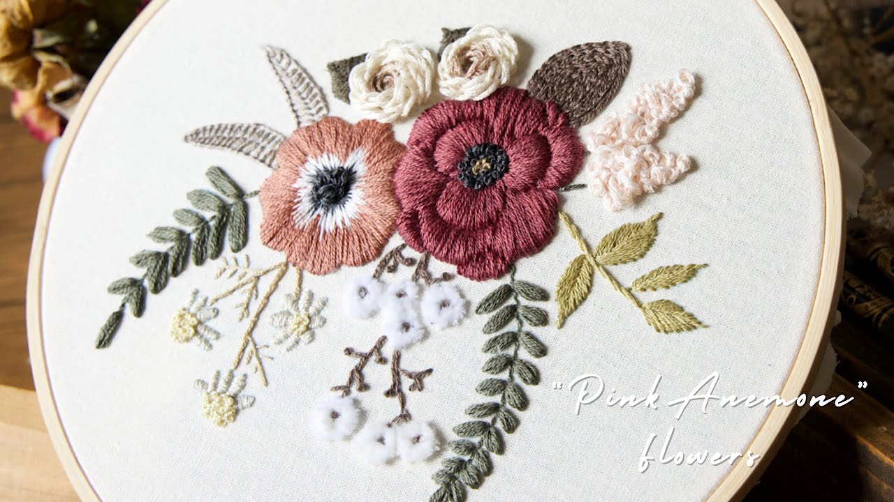 大人シックな秋の刺繍｜綺麗なサテンステッチの方法｜embroidery for beginners