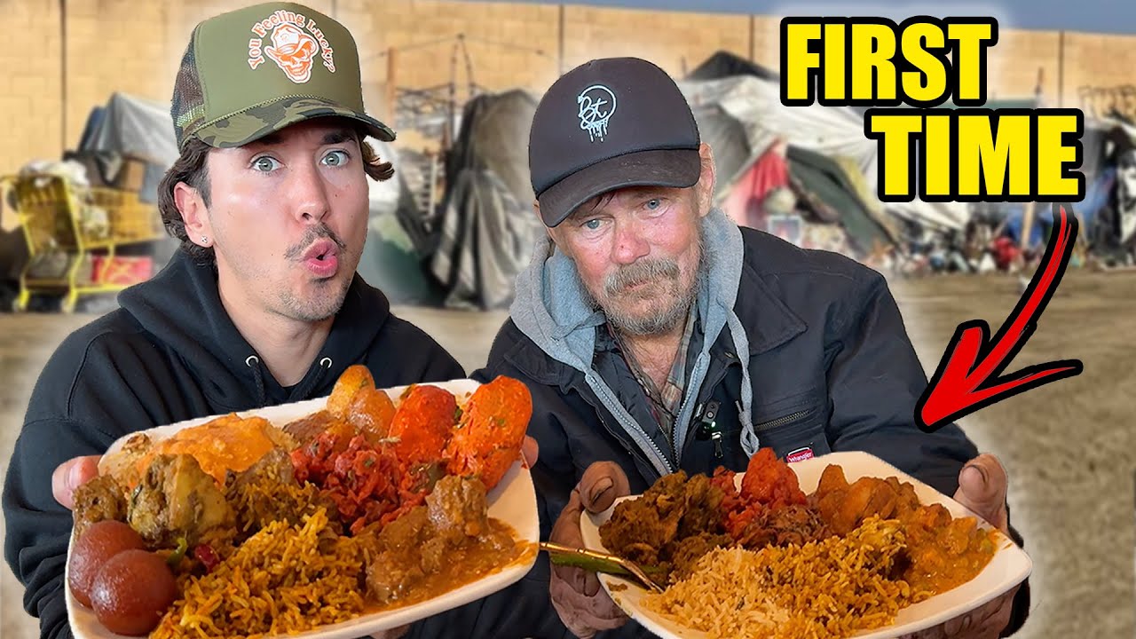 Homeless Cowboy Eats INDIAN Food For The First Time...