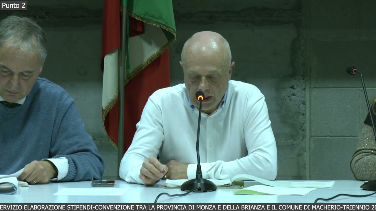 30 ottobre 2025 - Comune di Macherio (MB) - Consiglio Comunale