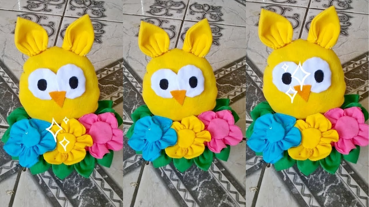 Vcs  VÃO AMAR FAZER PESO DE PORTA DE CORUJA FEITA COM FUXICOS #ARTESANATO #FUXICOSARTESANATO 