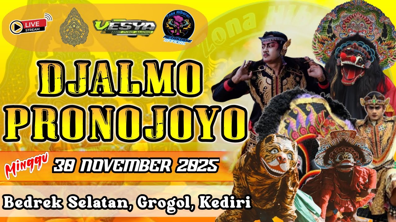 Live jaranan DJALMO PRONOJOYO di Bedrek Selatan Grogol Kediri VESYA Audio