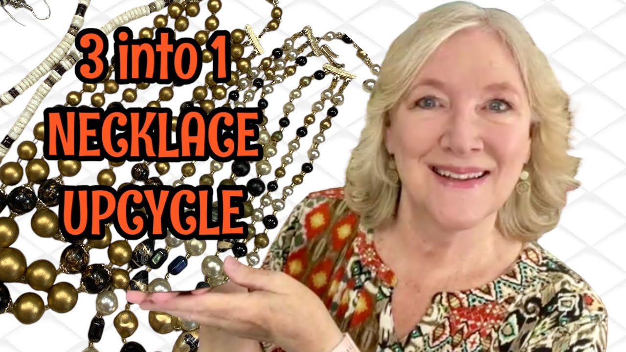 Make Multi-Strand Necklace Upcycle | Beginner Jewelry Making Fun DIY