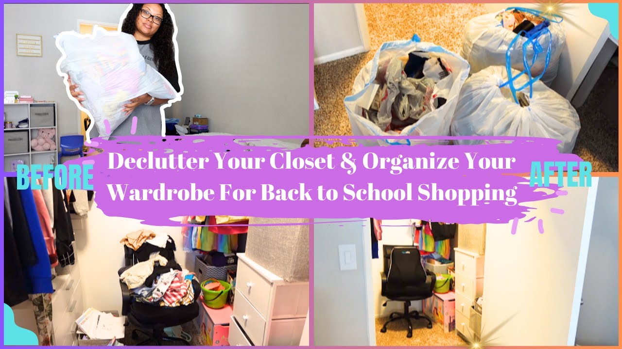 DECLUTTER YOUR CLOSET FOR BACK TO SCHOOL SHOPPING | cleaning and organizing clothes to donate