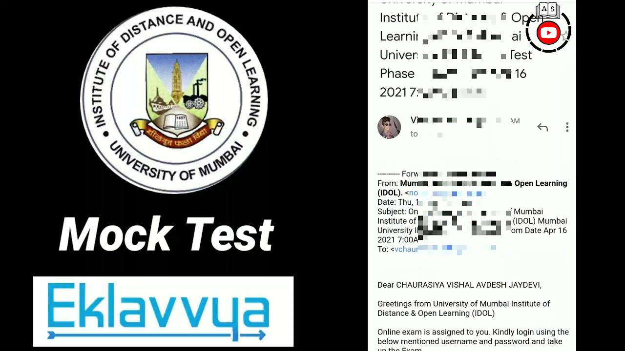 IDOL Mock Test | Eklavvya App | Mumbai University IDOL | Ashish Sir