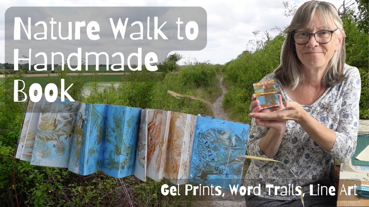 Create a Nature Walk Memory Book | Mini Concertina with Mono Prints & Word Trails
