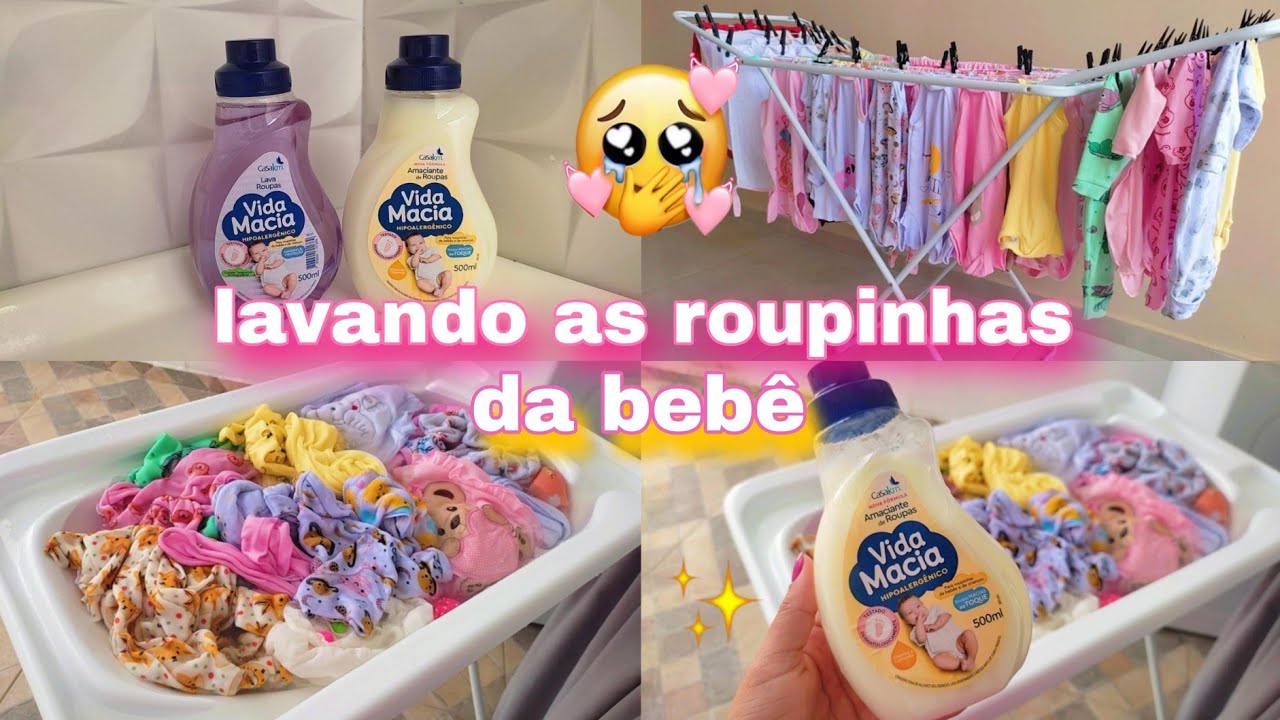 Lavando as roupinhas da beb&ecirc; pela primeira vez🫧lavei as roupinhas da baby na m&atilde;o🩷com 36 semanas🤰🏻