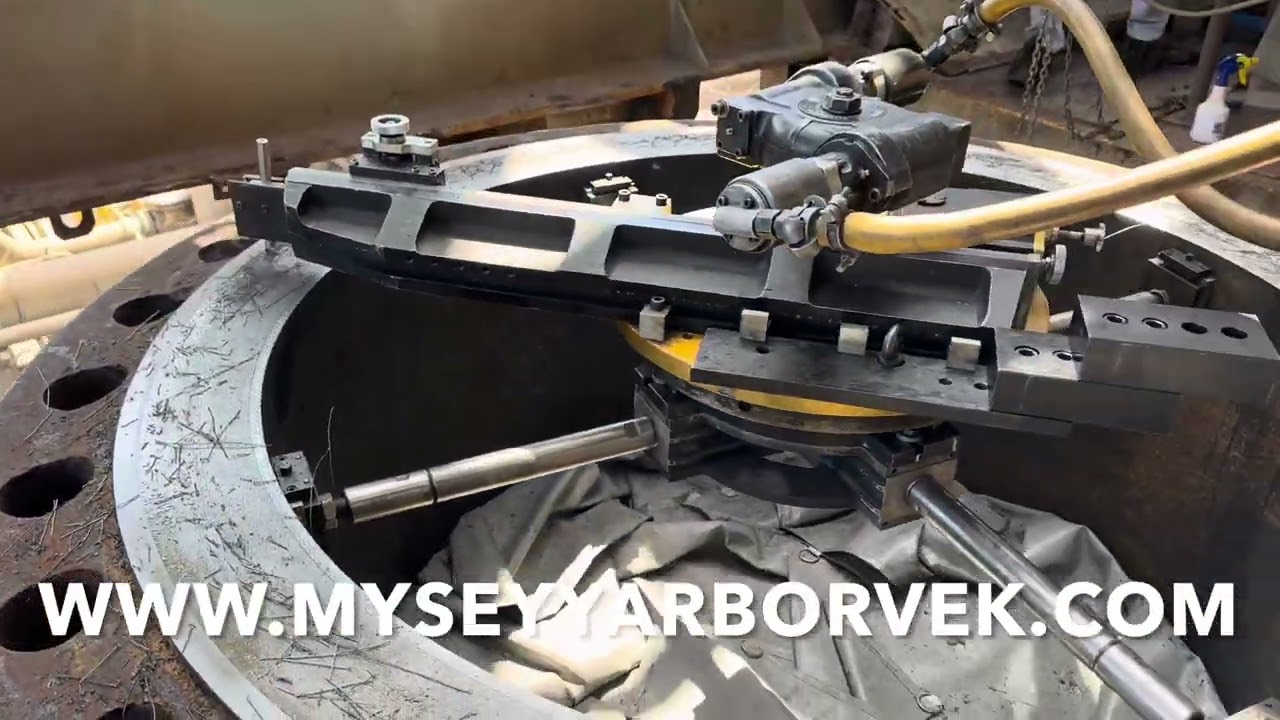Yerinde 2000 mm Flanş Tornalama - myseyyarborvek.com - 0546 590 79 65 - 0532 427 35 79