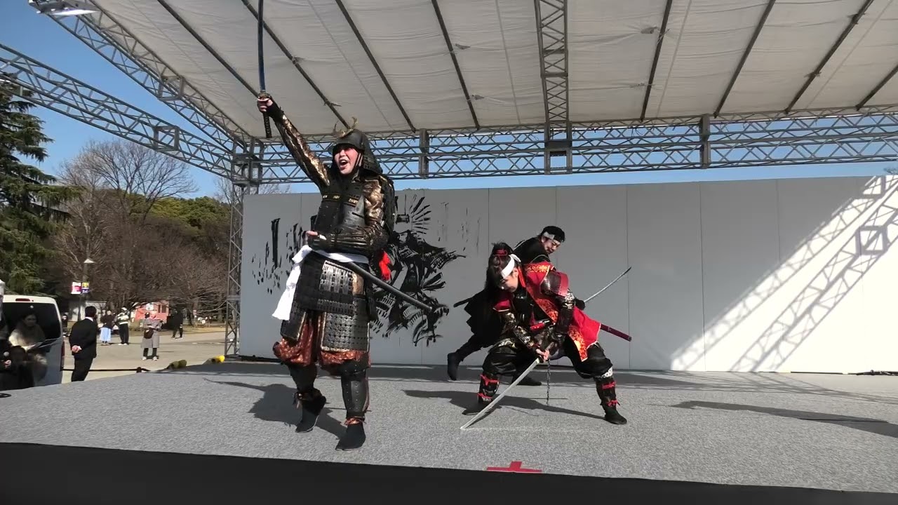 @２０２６年１月１７日@紅桜剣舞会@殺陣パフォーマンス@戦国武将EXPO2026@上野恩賜公園竹の台広場@11:18
