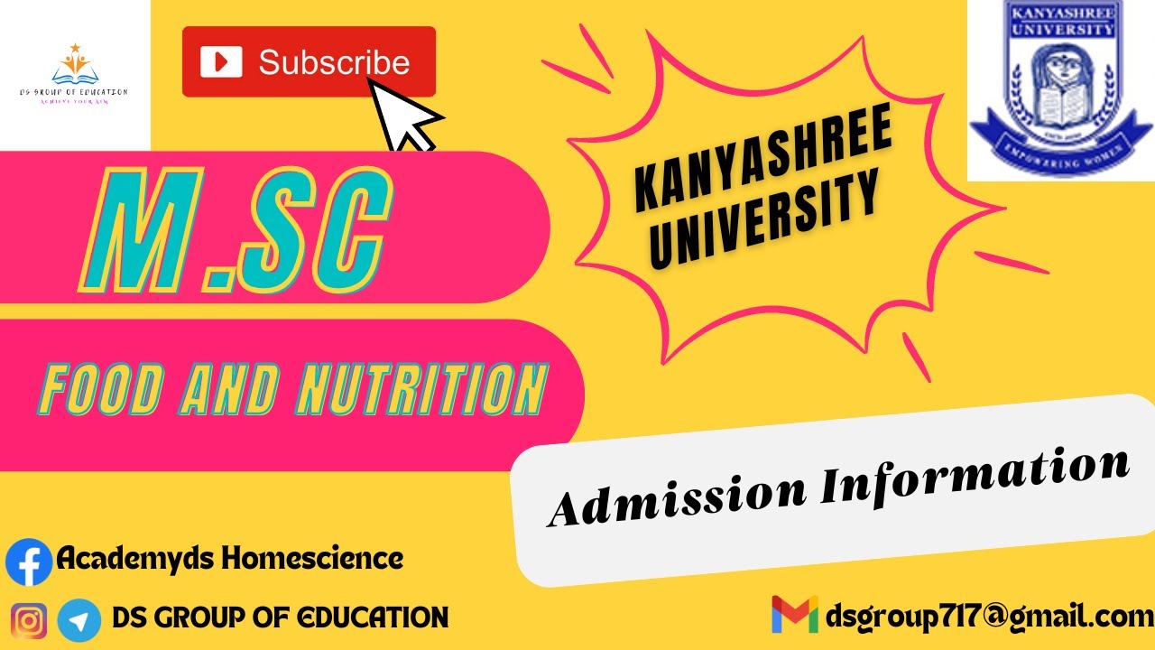 Kanyashree University PG ADMISSION  2024 - 26 #food_and_nutrition