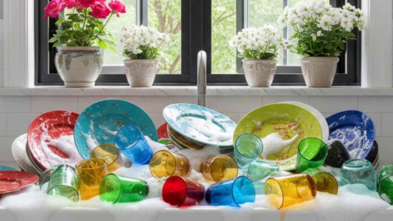 Sparkling Clean: Satisfying Kitchen Cleanup Routine (No Talking)