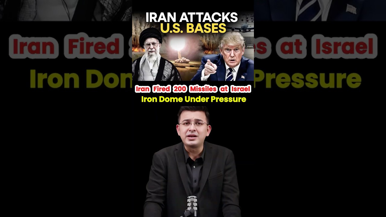Iran Fires 200 Missiles at Israel, Iron Dome Activated Nationwide.. #donaldtrump #khamenei #iran