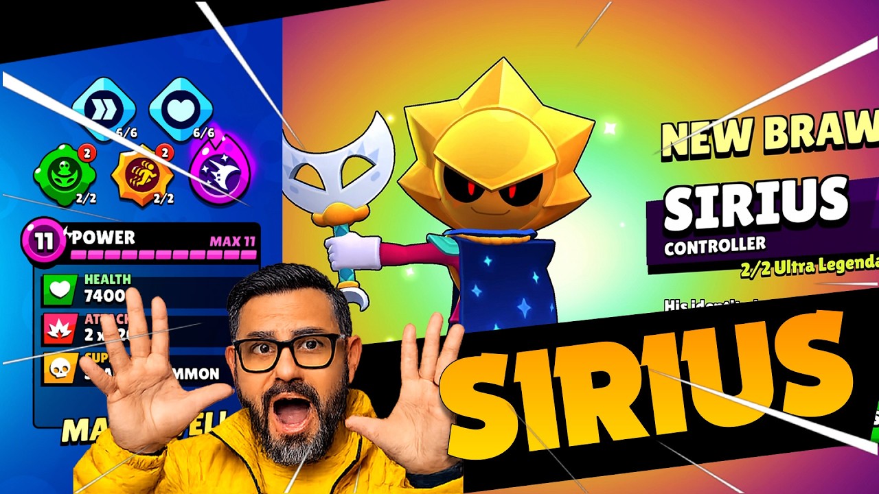 🔥 SIRIUS NUEVO BRAWLER LEGENDARIO DE CONTROL .. #BrawlStars