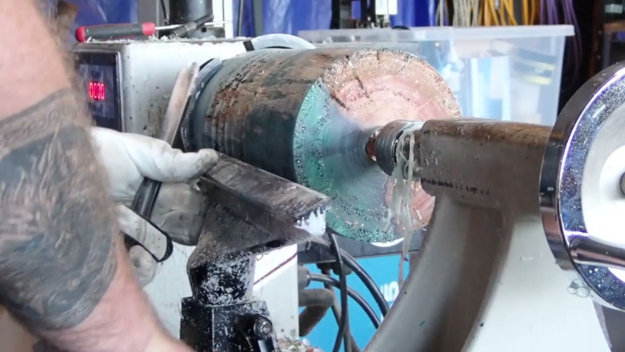 This one was almost a write off - Woodturning a Cedar Vase