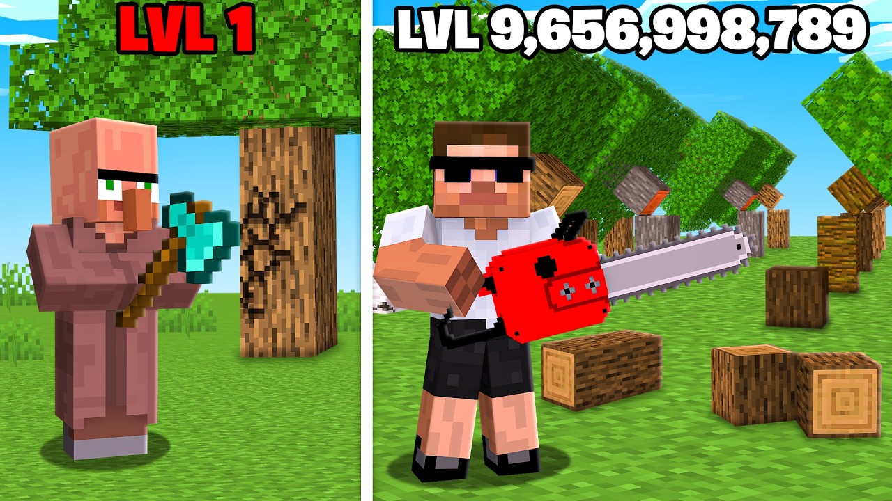 Cutting Down 1 Million Trees to become Rich in Minecraft...