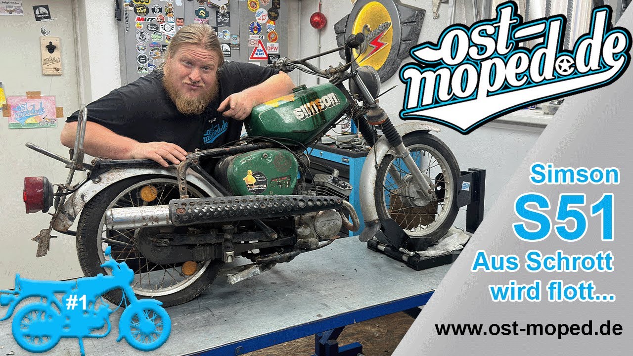 Simson S51 Billardgrün | Kriegen wir den Schrott wieder flott? | Restauration Folge 1 | ost-moped.de