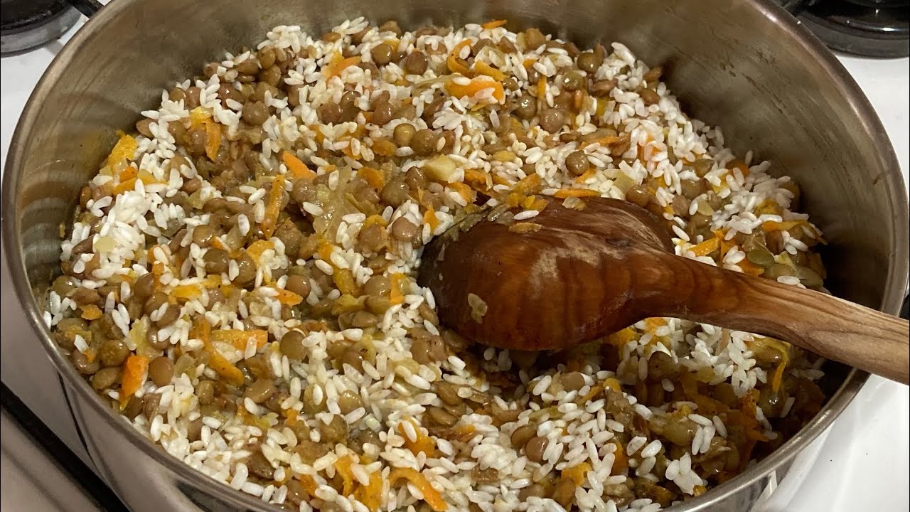 Yeşil mercimekli havuçlu pirinç pilavı / Pilav Tarifleri