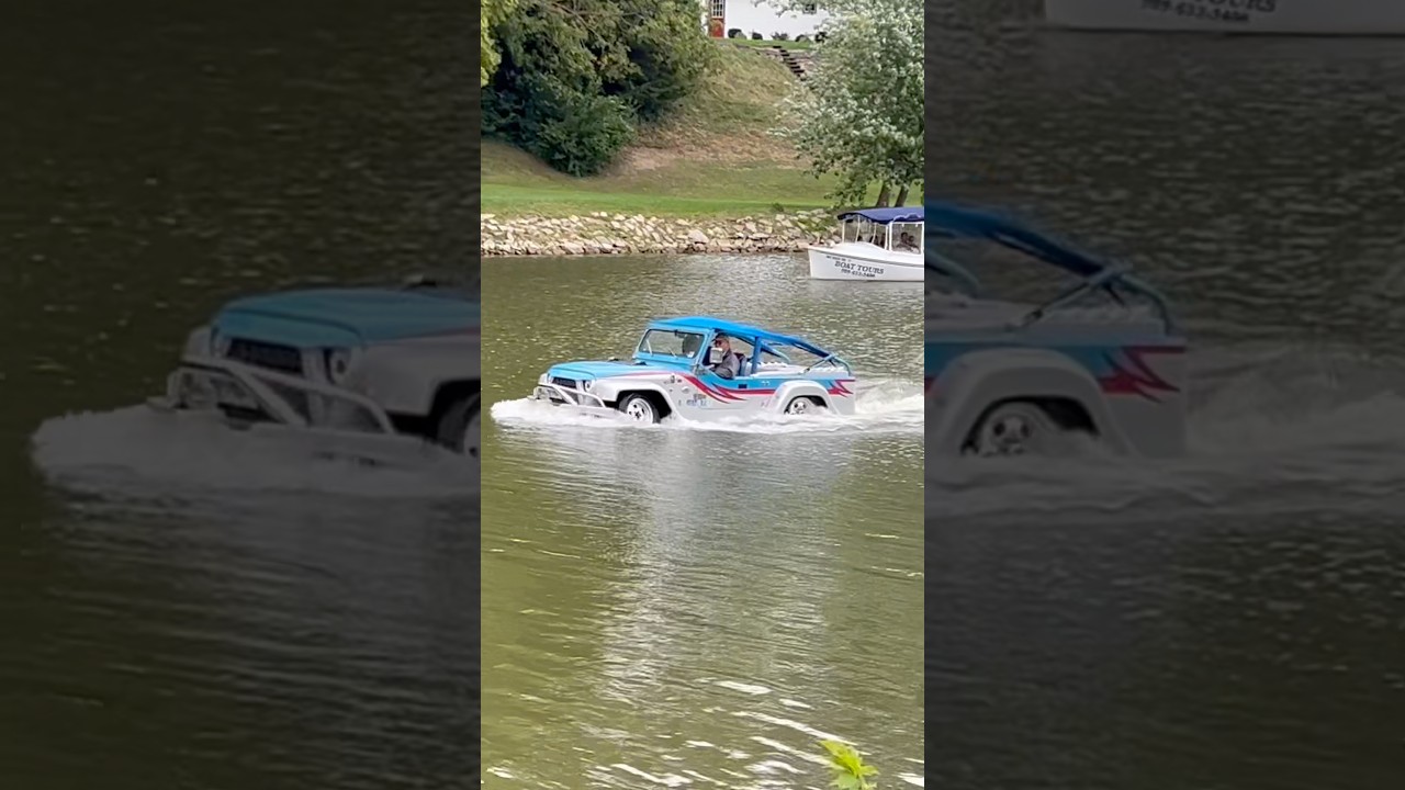 Jeep Wrangler Boat Car At Frankenmuth Auto Fest! #car #jeep #boat #wrangler #boatcar