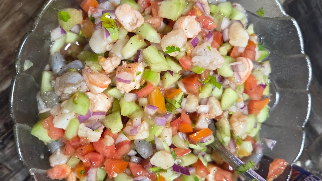 ¡Como preparar un ceviche de camarón, cocido y pescado! 🍤🐟