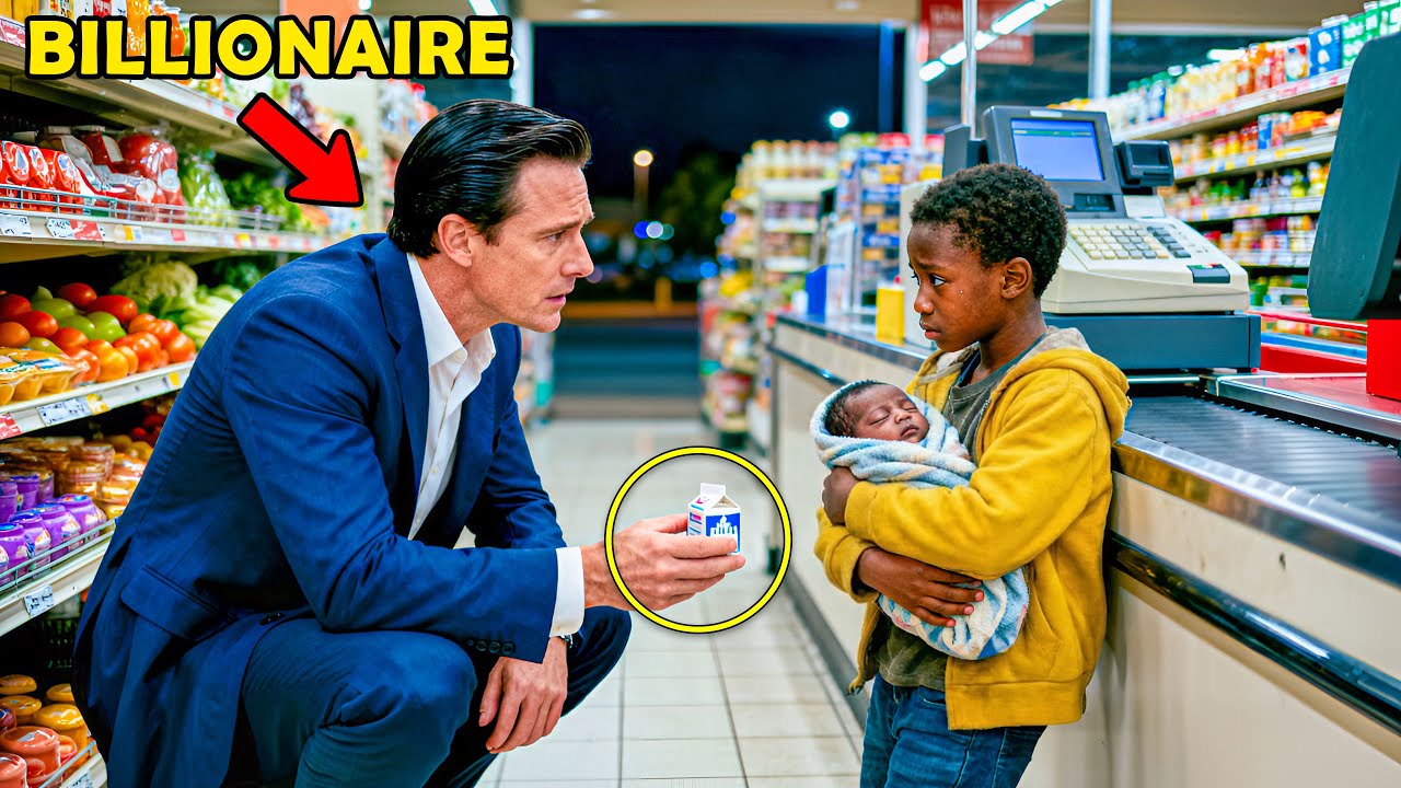 Billionaire Pays for a Poor Boy’s Milk, What Happens Next Changes Their Lives Forever