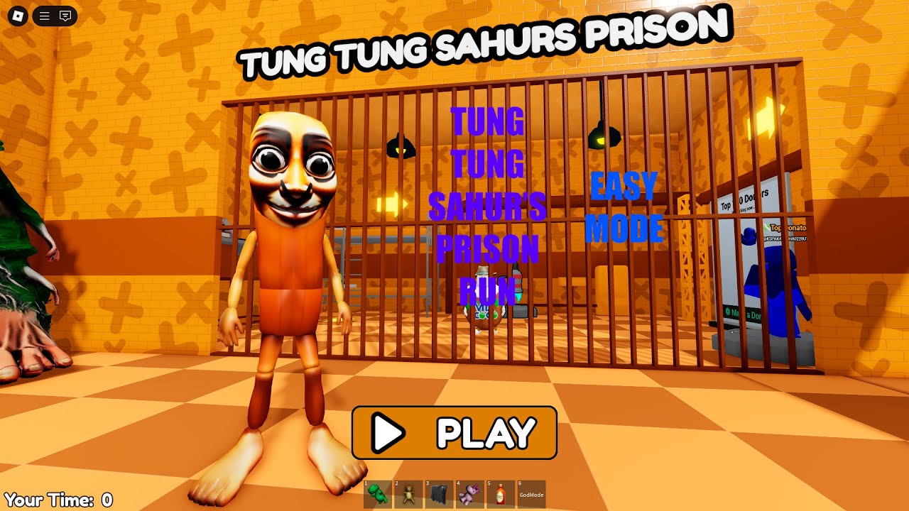 EASY MODE TUNG TUNG SAHUR PRISON RUN! (Obby) | Roblox Obby Gameplay Full Walkthrough No death [4K]