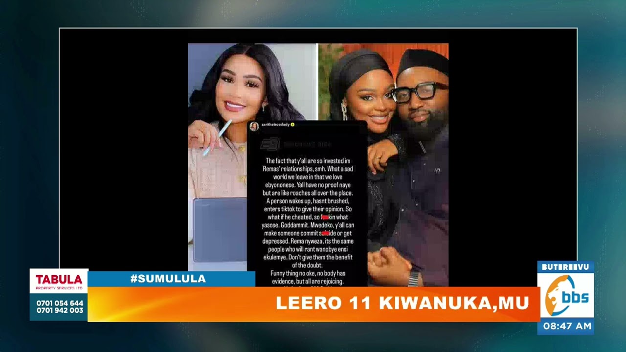 Zari atubukidde abakuma omuliro mu kya Rema okwawukana ne Dr. Hamza, abuuza mufaaki? #Sumulula