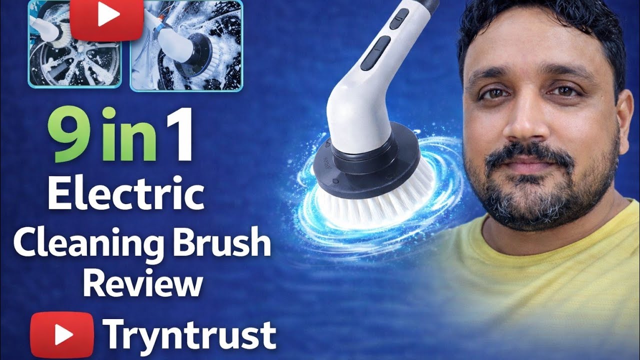 9 in 1 Electric Cleaning Brush Review 🔥 | Honest Test & Demo | Tryntrust