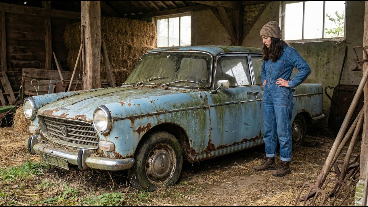 ASMR Car Restoration | Peugeot 404 Full Restoration from Rust to Light Blue & White Perfection