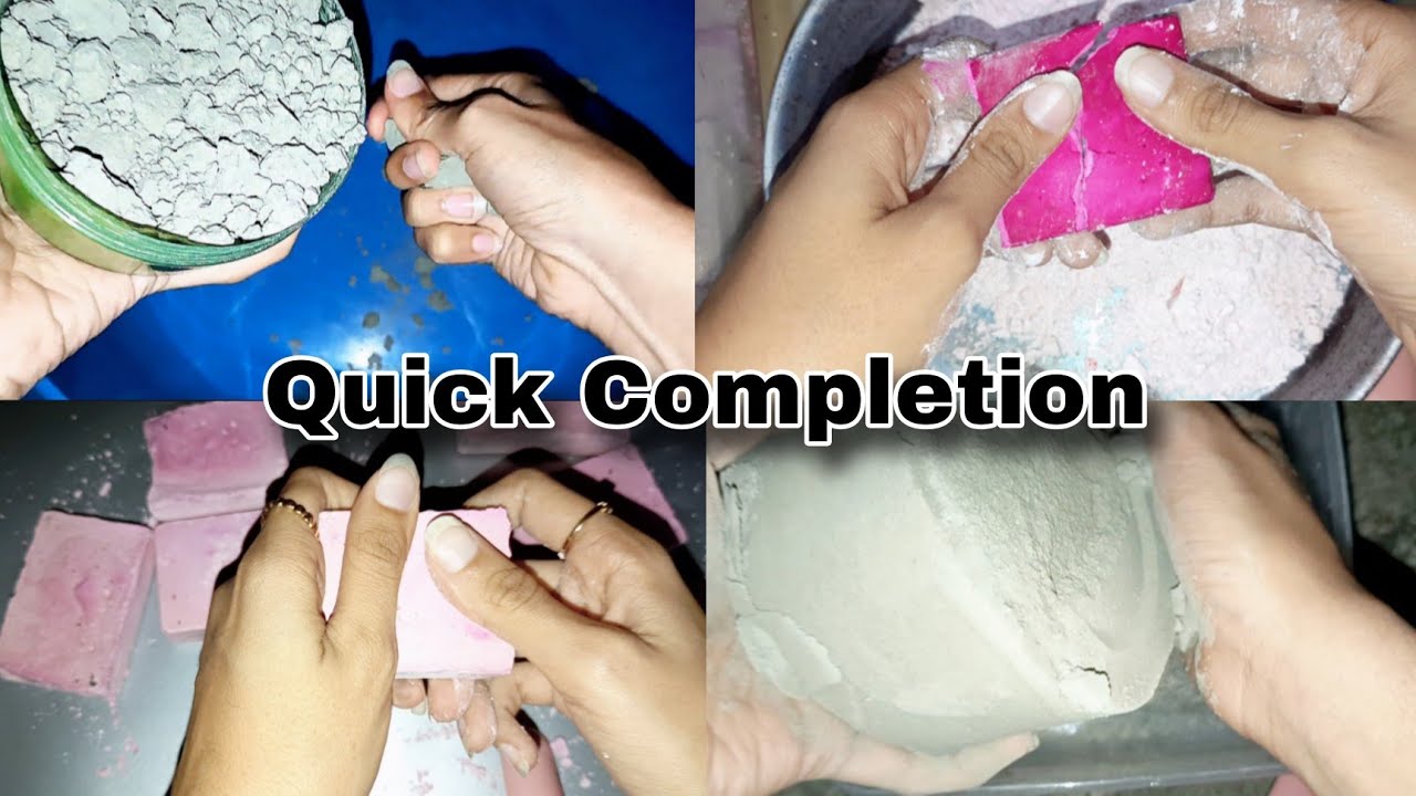 📌All in one Edit | Cement & Gym Chalk crushing asmr 🥰