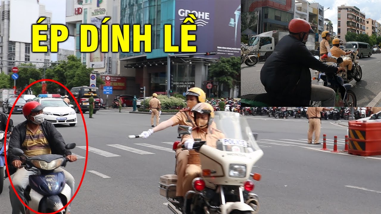 Thanh niên định xông vào đoàn xe của Tổng bí thư, bị CSGT ép dính lề. Đoàn VIP cực kỳ hoành tráng