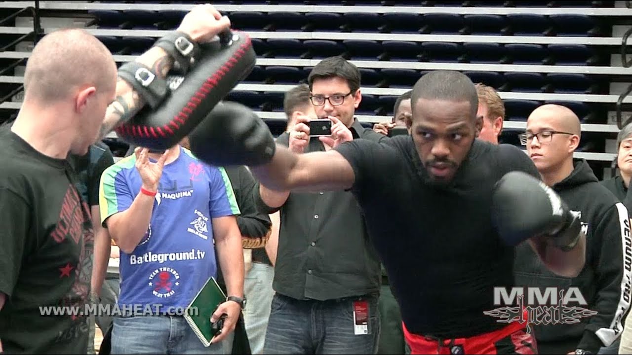 UFC 145: LHW Champ Jon Jones Pre-Fight Open Workout Before Facing Former Champ Rashad Evans