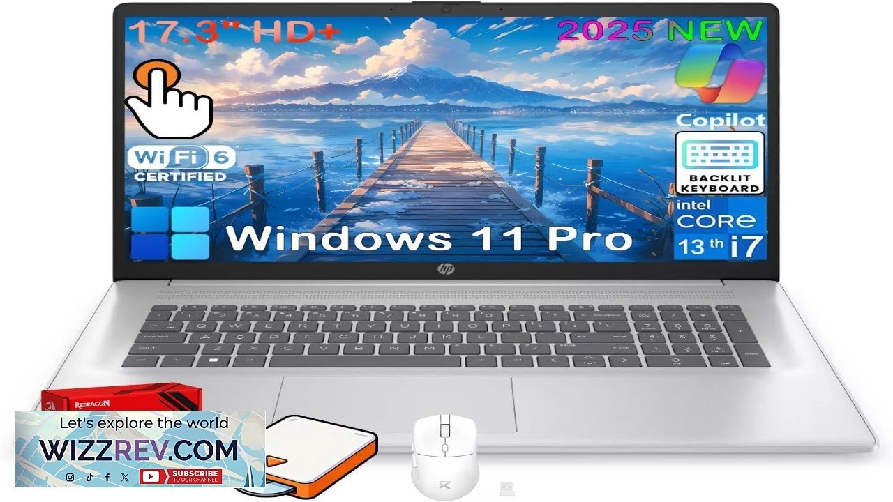 Ноутбук HP с 17-дюймовым сенсорным экраном, 32 ГБ ОЗУ, 1 ТБ SSD, 17,3-дюймовый жесткий диск HD+.