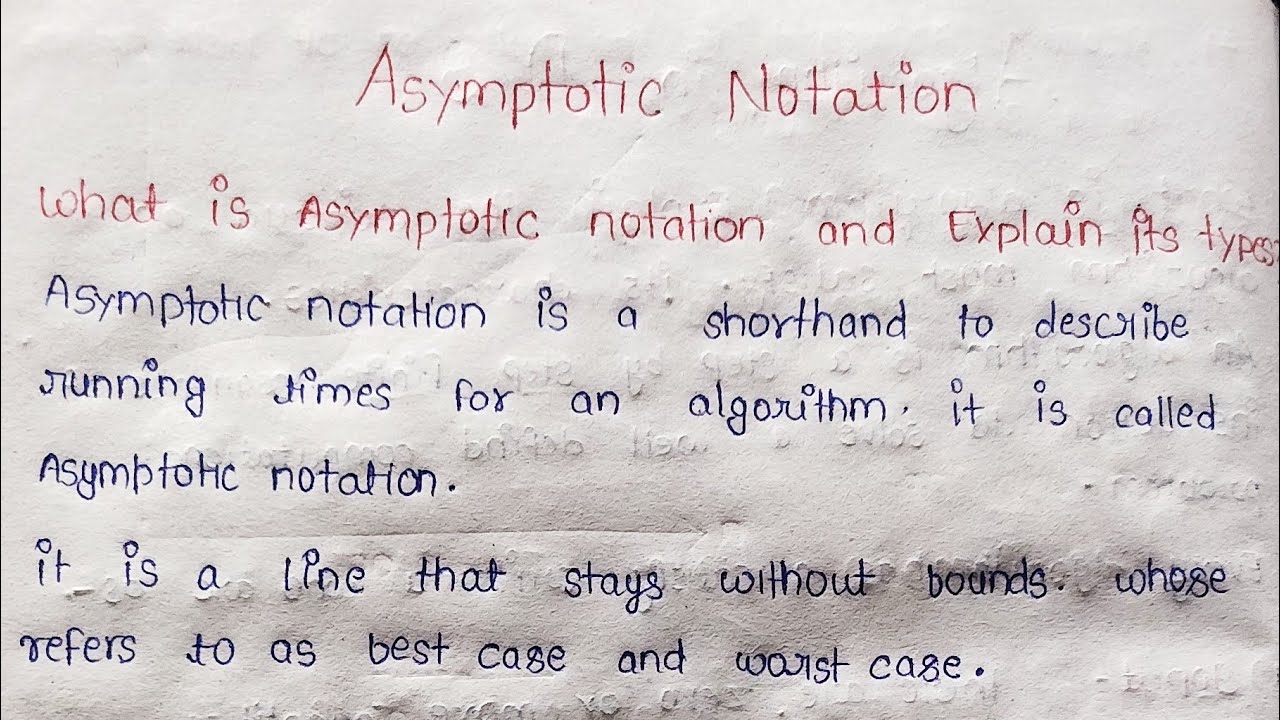 Asymptotic Notation in Data Structure || what is Asymptotic Notation and Explain its Types in Hindi.