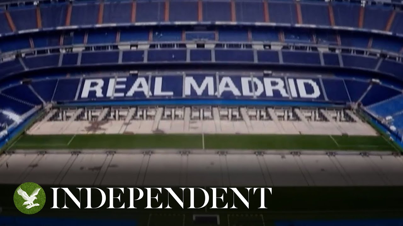 Impressive timelapse shows pitch being stored underground at Real Madrid's new Bernabeu