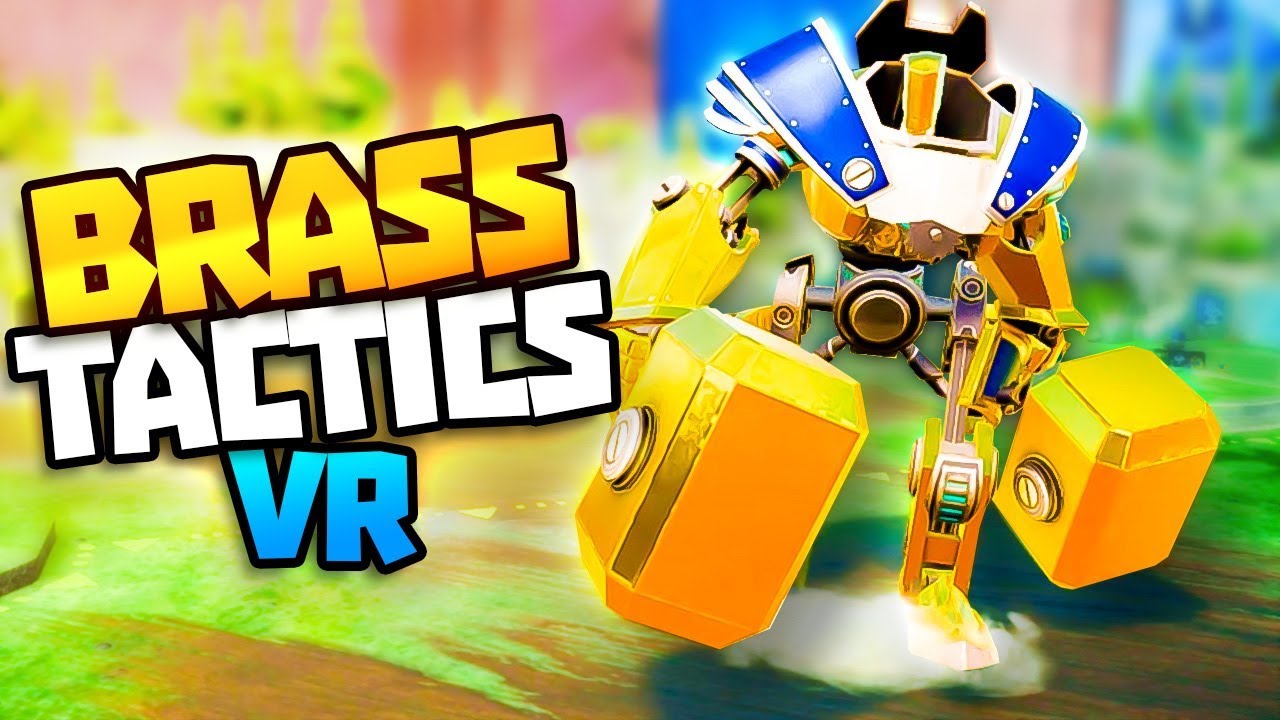 GIANT GOLD TITAN CRUSHES ENEMY BASE! - Brass tactics VR Gameplay - Oculus Rift