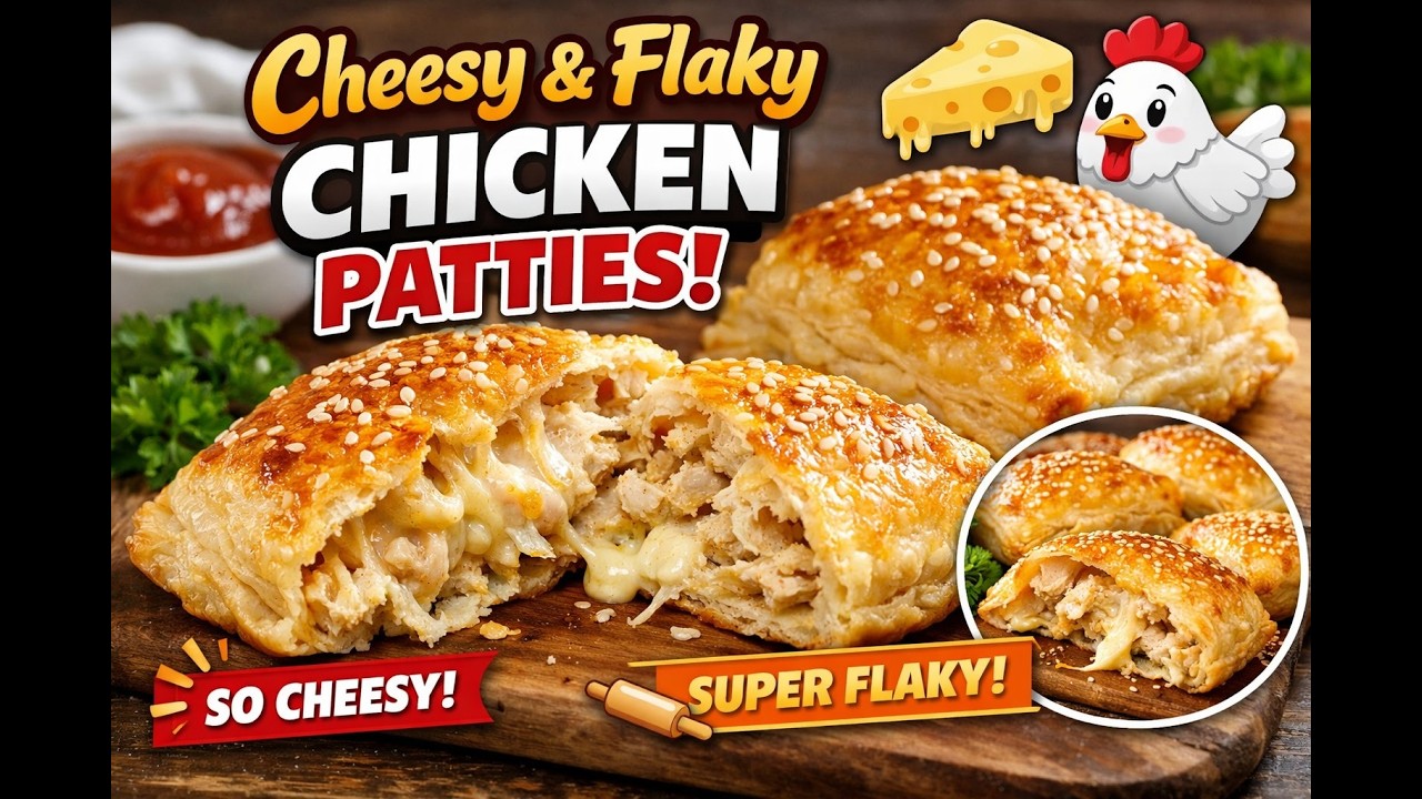 cheesy and flaky chicken patties