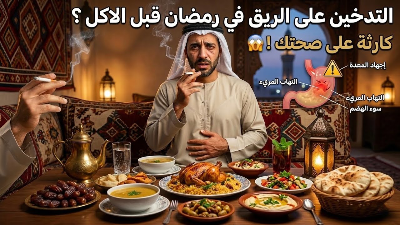 التدخين علـى الريق في رمضان قبل الاكل ؟ د. صبحي الحداد  🎙️ نزار العلي ابوالزعيم