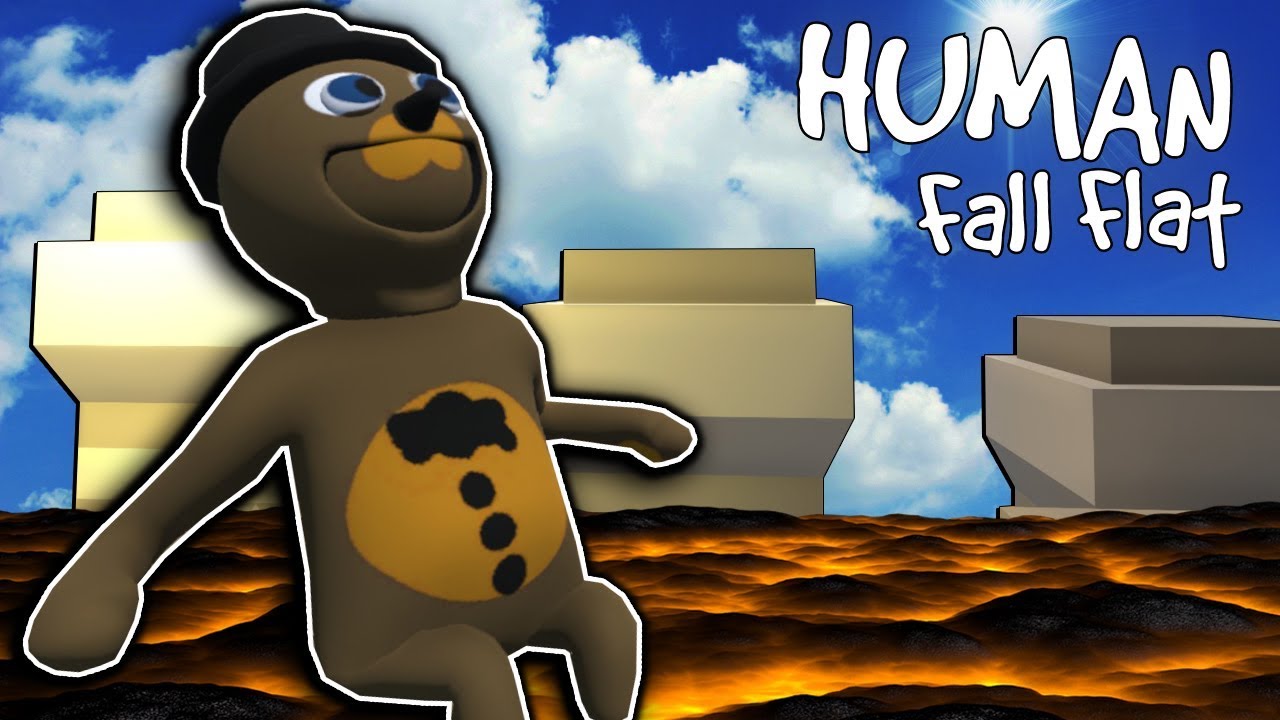 The Floor is Lava Survival Climb! - Human Fall Flat Multiplayer Gameplay