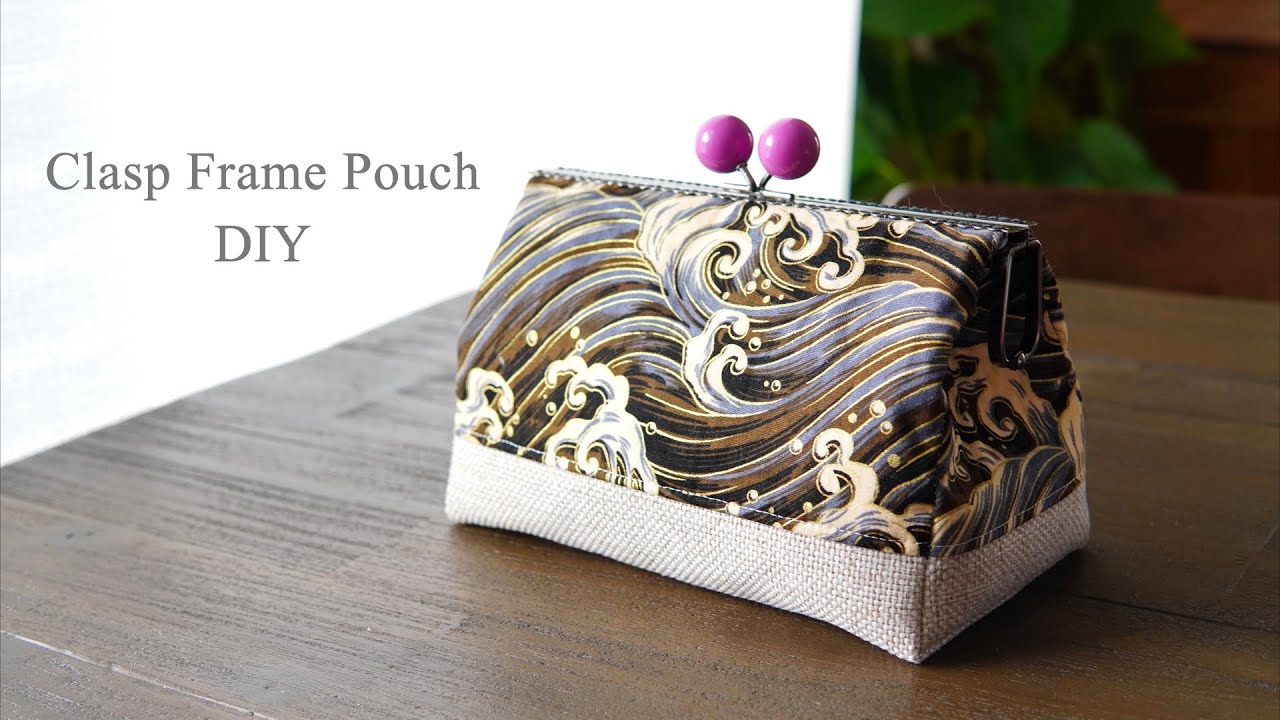 Super Easy Clasp Frame Cosmetic Bag | Quilted pouch/bag | Step by step tutorial with pattern