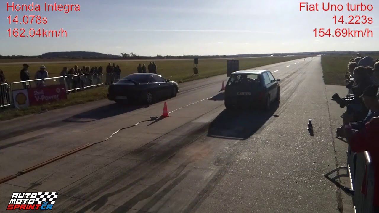 Honda Integra vs. Fiat Uno turbo Drag Race 1/4M (402m), 29.09.2018 &raquo; Ho&scaron;kovice, automotosprint.cz
