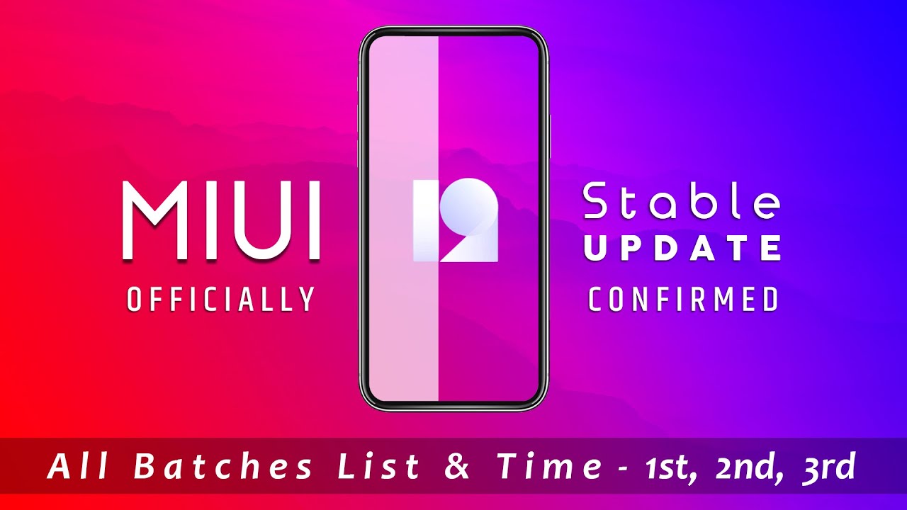 MIUI 12 global stable update release in India 🇮🇳 MIUI 12 getting all 3 batches devices list.