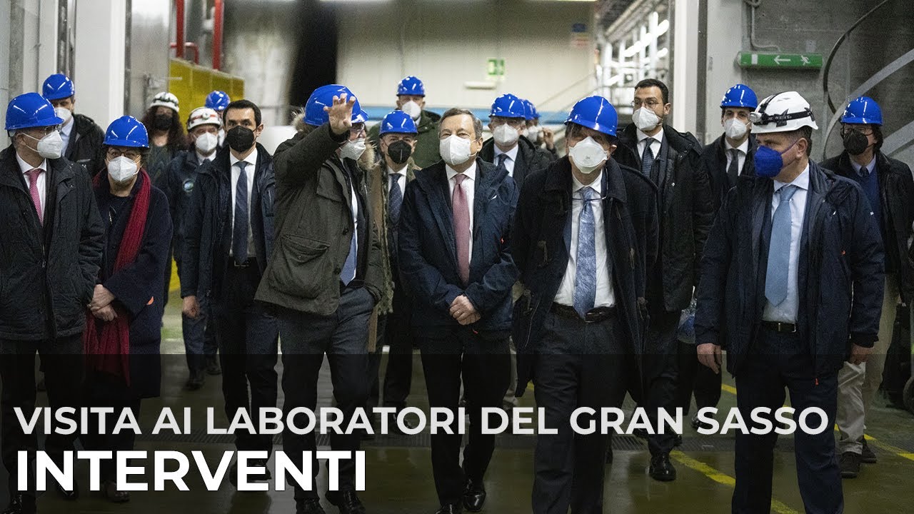 Il Presidente Draghi ai Laboratori Nazionali del Gran Sasso dell’INFN