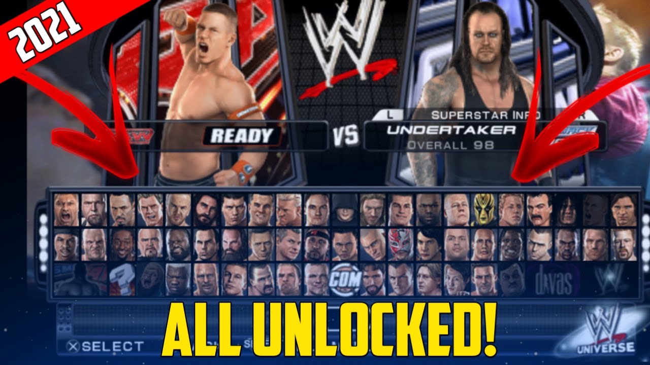 [600 KB] ALL SUPERSTARS UNLOCKED WWE SMACKDOWN VS RAW 2011 || MACTEXIM GAMING.